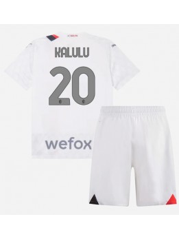 Otroški Nogometna dresi replika AC Milan Pierre Kalulu #20 Gostujoči 2023-24 Kratek rokav (+ hlače)